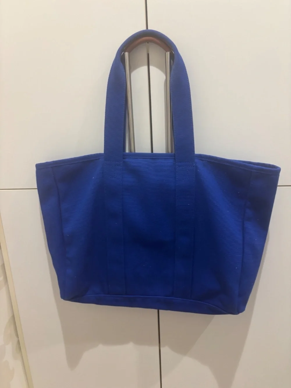 Tory Burch Canvas Tote  Large Size Blue Dahlia